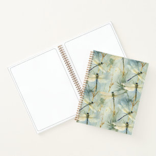 Tranquil Dragonfly Watercolour-style Spiral Notebook