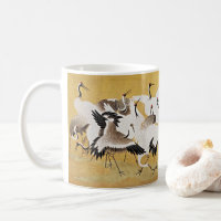 Tranquil Elegance: Japanese Flock of Cranes
