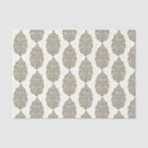 Tranquil Elegance: Sepia Henna Pattern Tissue Pape