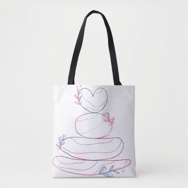 Tranquil Energy – Zen Colourful Tote Bag (Front)