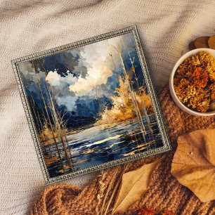 Tranquil Escape: Abstract Landscape Painting Photo Print