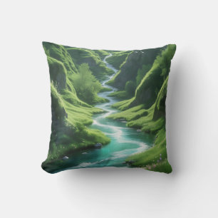 Tranquil Escape – Nature’s Serenity in Every dream Throw Pillow