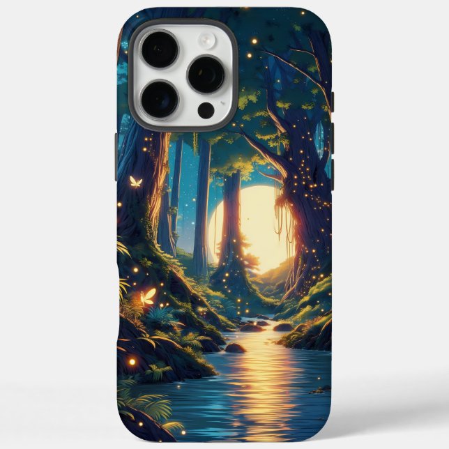 Tranquil Forest with Ancient Trees and Moon Design Case-Mate iPhone Case (Back)