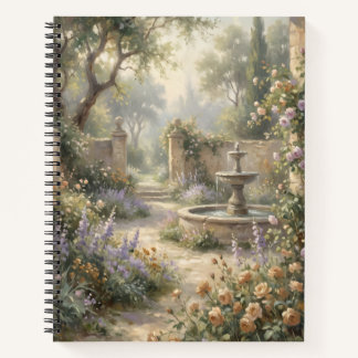Tranquil Fountain Garden Notebook