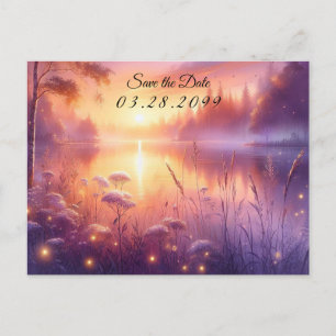 Tranquil Glow of Evening by the Lake Holiday Postcard