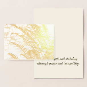 Tranquil Golden Fern Foil Card