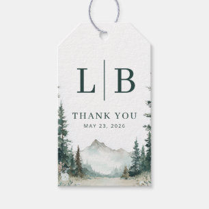 Tranquil Green Mountain Landscape Gift Tags