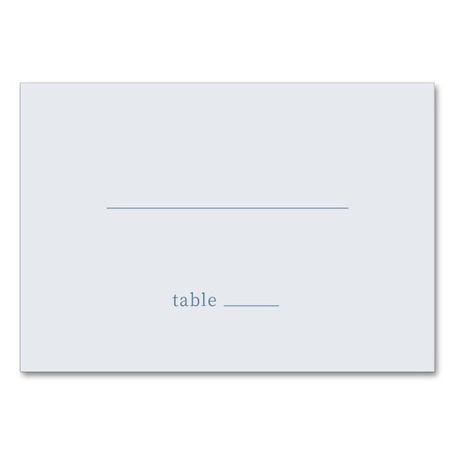 Tranquil Grey Minimalist Line Table Number (Front)
