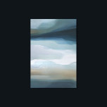 Tranquil Horizon Abstract Landscape Canvas Print<br><div class="desc">This artwork blends sweeping bands of teal, deep blue, muted green, and warm sand tones to create a peaceful, atmospheric landscape. Soft transitions and textured brushwork give the piece a soothing, meditative quality, making it ideal for anyone who loves modern abstract art with a natural, coastal feel. The layered colors...</div>