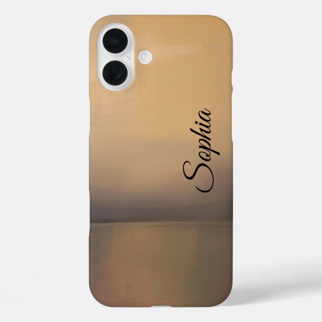Tranquil Horizon – Soft Abstract Landscape Art Pri Case-Mate iPhone Case (Back)