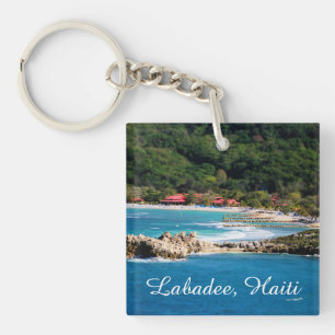 Tranquil Island Paradise Labadee Haiti Keychain