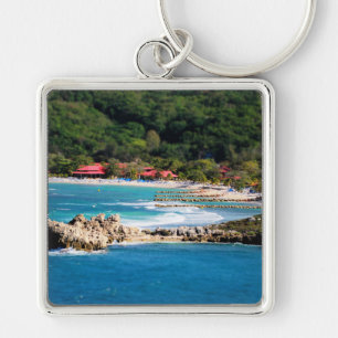 Tranquil Island Paradise Labadee Haiti Keychain