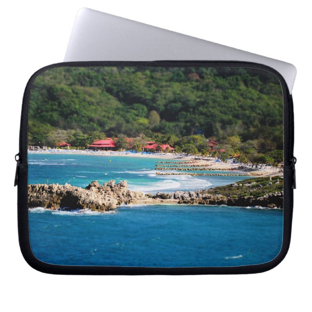 Tranquil Island Paradise Labadee Haiti Laptop Sleeve (Front)