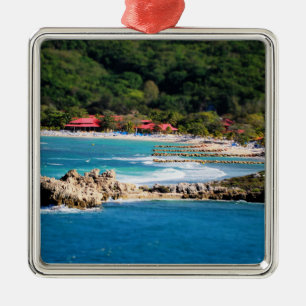 Tranquil Island Paradise Labadee Haiti Metal Ornament