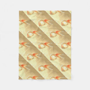 Tranquil Japanese Goldfish Fleece Blanket