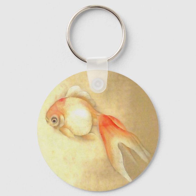 Tranquil Japanese Goldfish Keychain (Front)