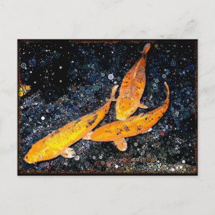 Tranquil Koi Pond Postcard