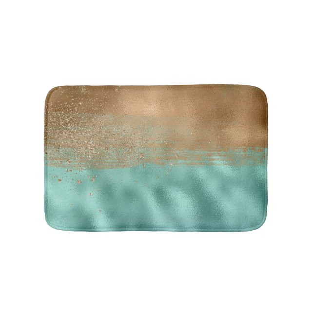 Tranquil Lagoon Colourful Abstract Pattern Bath Mat (Front)