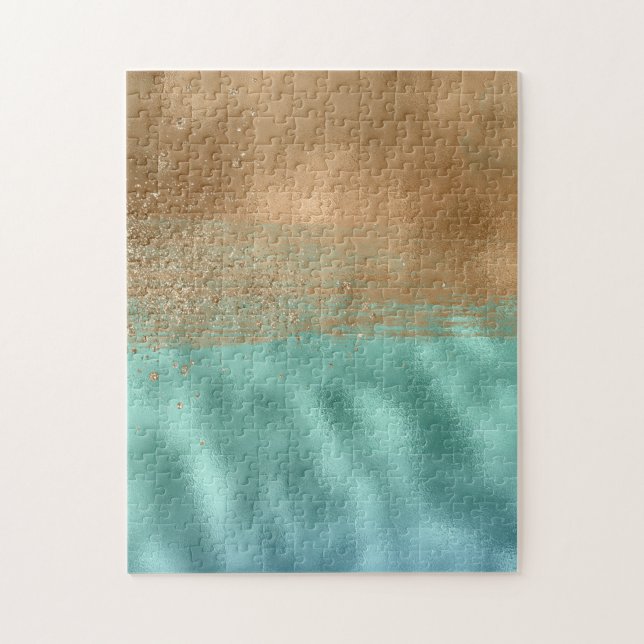 Tranquil Lagoon Colourful Abstract Pattern Jigsaw Puzzle (Vertical)