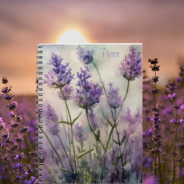 Tranquil Lavender Fields Spiral Notebook  (Tranquil Lavender Fields Notebook

Designed to be your perfect, customizable writing partner)