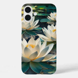 Tranquil Lotus Bloom on a Still Pond iPhone 16 Plus Case