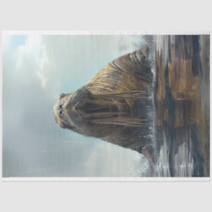 Tranquil Manatee Decoupage Tissue Paper