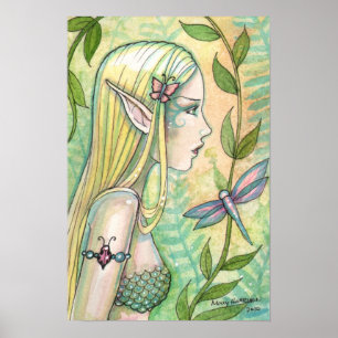 Tranquil Mermaid Poster by Molly Harrison