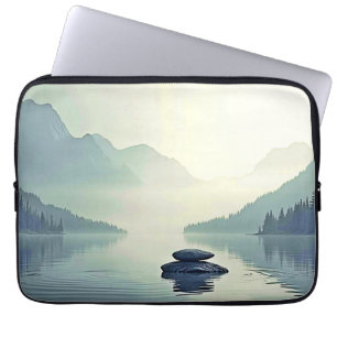 Tranquil Mountain Lake Serenity Laptop Sleeve
