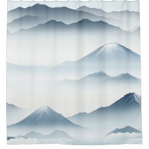 Tranquil Mountains Snow Blue White Scene