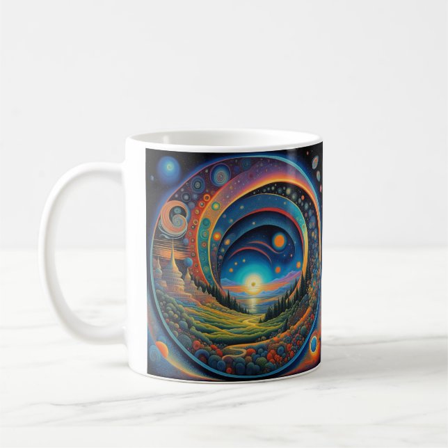 Tranquil Nature Ceramic Cup (Left)