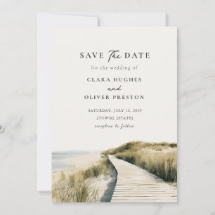 Tranquil New England Boardwalk Cape Cod Wedding Save The Date
