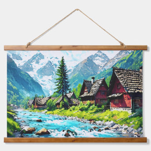 Tranquil Reflections: Nature's Symphony Hanging Tapestry