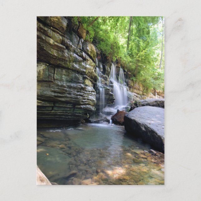 Tranquil Relaxing Summer Waterfall - Tennessee Postcard (Front)