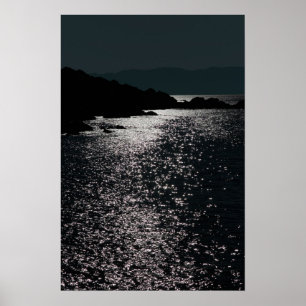 tranquil rocky kerry night view poster