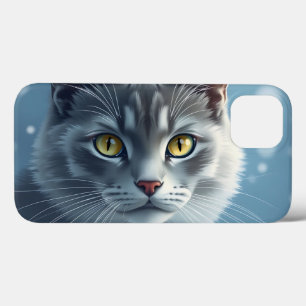 Tranquil Russian Blue Portrait with Soft Blues iPhone 13 Case
