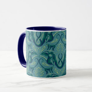 Tranquil Safari Tapestry Pattern - The White Lotus Mug