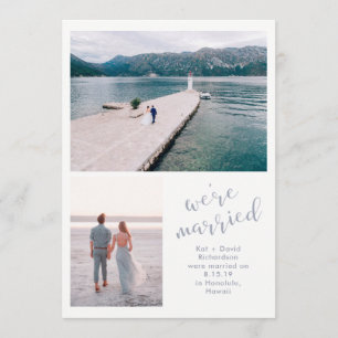 Tranquil Seas   Two Photo Marriage Announcement