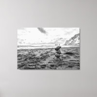 Tranquil Serenity: Beach Cairn