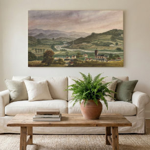 Tranquil Serenity: "Builth" by Alphonse Dousseau Canvas Print