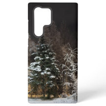 Tranquil Snowy Night Woods Samsung Phone Case