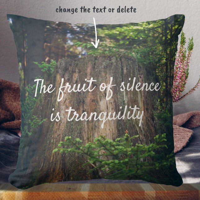 Tranquil summer forest  throw pillow (Creator Uploaded)
