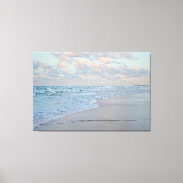 Tranquil Sunrise Reflection  Abstract Coastal Art Canvas Print (Front)