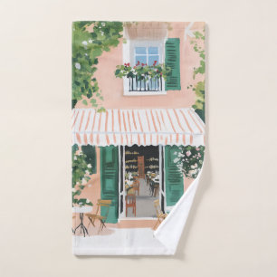Tranquil Terrace in Rome Bath Towel Set