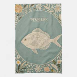 Tranquil Tides Personalised Kitchen Towel