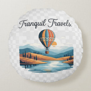 Tranquil Travels. Round Pillow