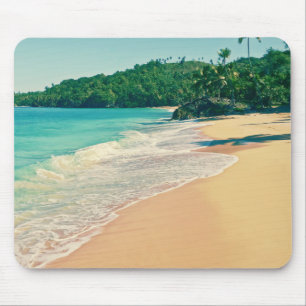 Tranquil Tropical Island Beach Mouse Pad