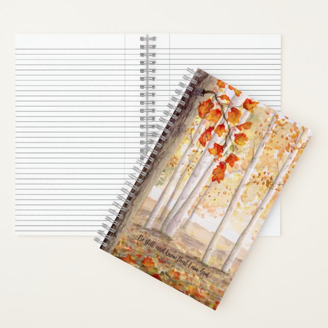 Tranquil Watercolor Forest Notebook  (Inside)