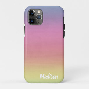 Tranquil Watercolor Gradient   Personalized iPhone iPhone 11 Pro Case