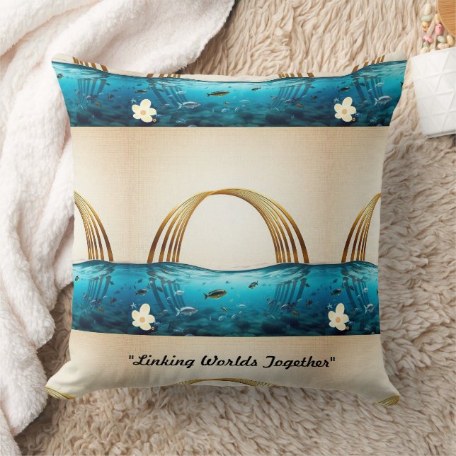"Tranquil Waters Flow" Throw Pillow (Blanket)