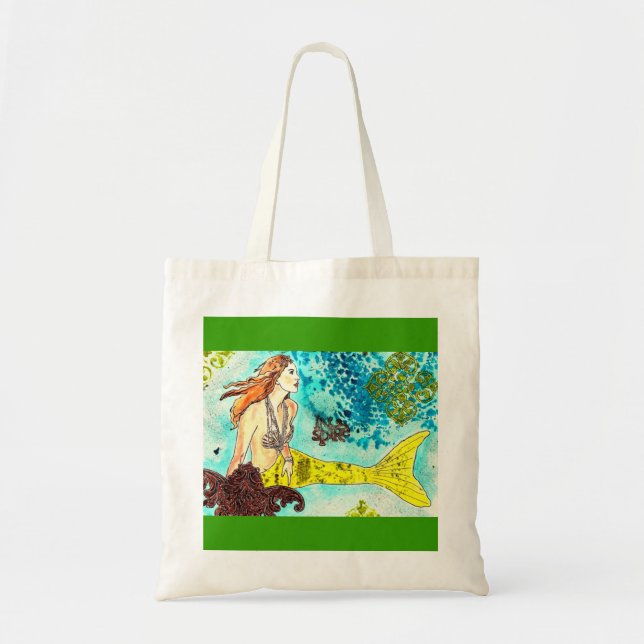 Tranquil Waters Mermaid Tote Bag (Front)